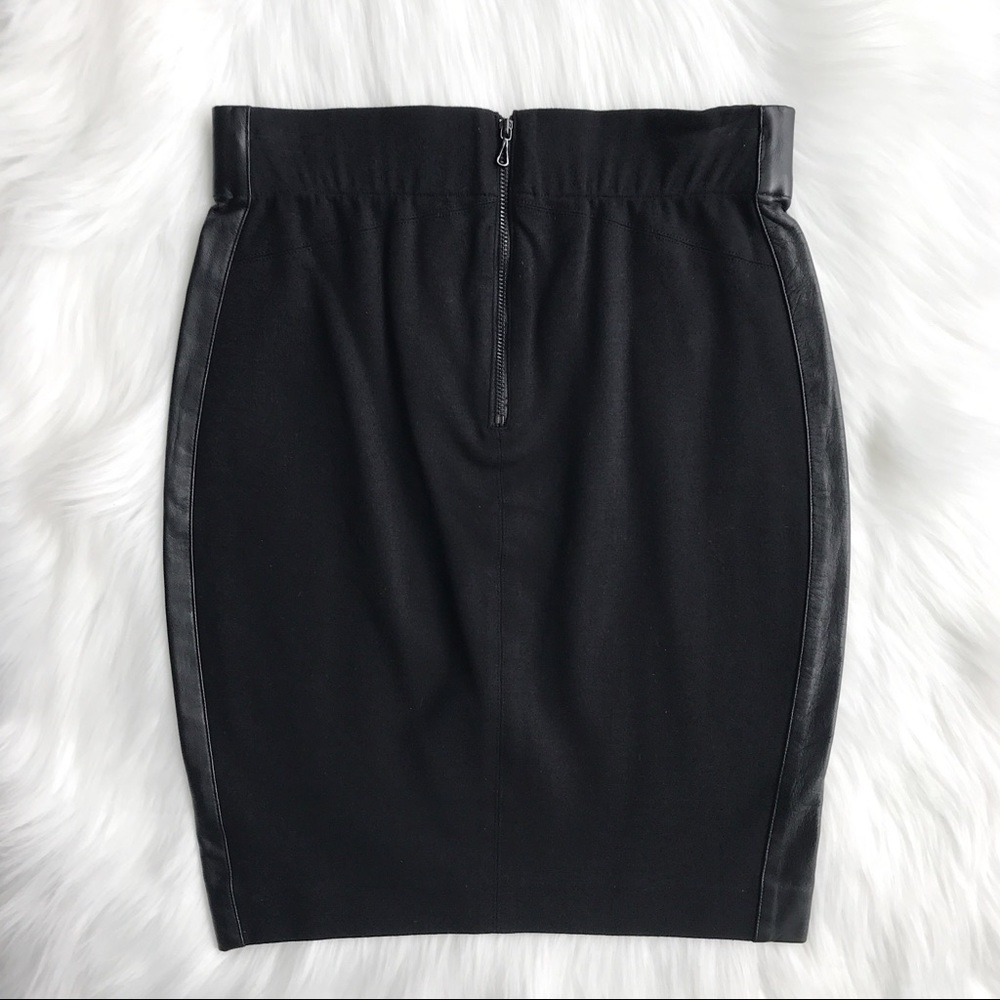 Robert Rodriguez Lamb Leather Black Mini Skirt